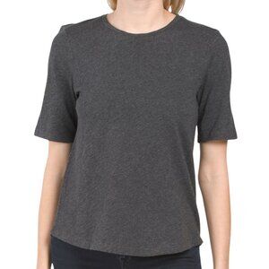 NWT Eileen Fisher PETITE Organic Cotton Gray Top | FREE SHIPPING